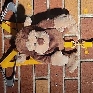 Monkey Backpack Harness Safety Animal Plant Leash Stuffed Soft Brown Plush